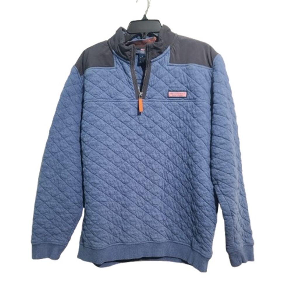Vineyard Vines Blue Quilted Sweatshirt